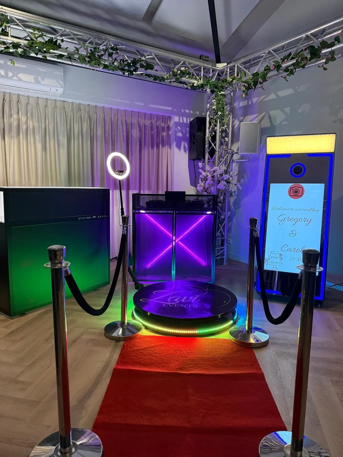 Zavi Events setup met photobooth en 360 videobooth